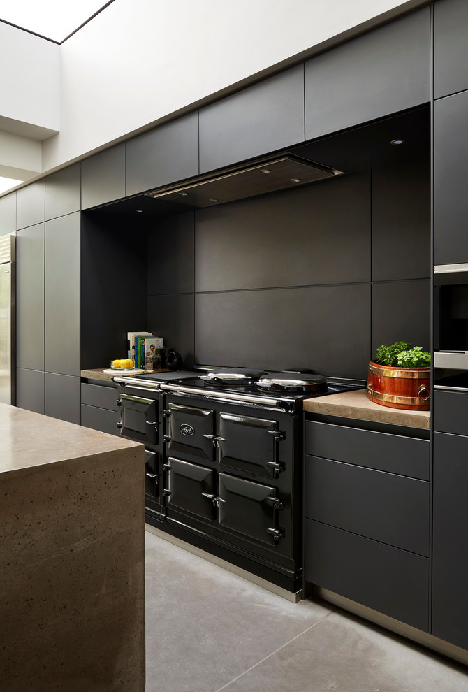 английская печь AGA в современном интерьере кухни