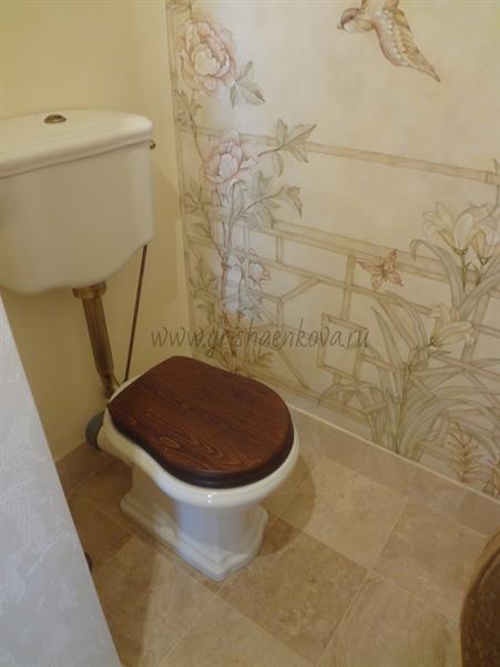 унитаз ретро стиль в средиземноморском интерьере 