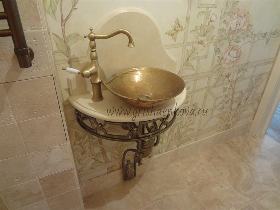 средиземноморский стиль в интерьере ванной комнаты