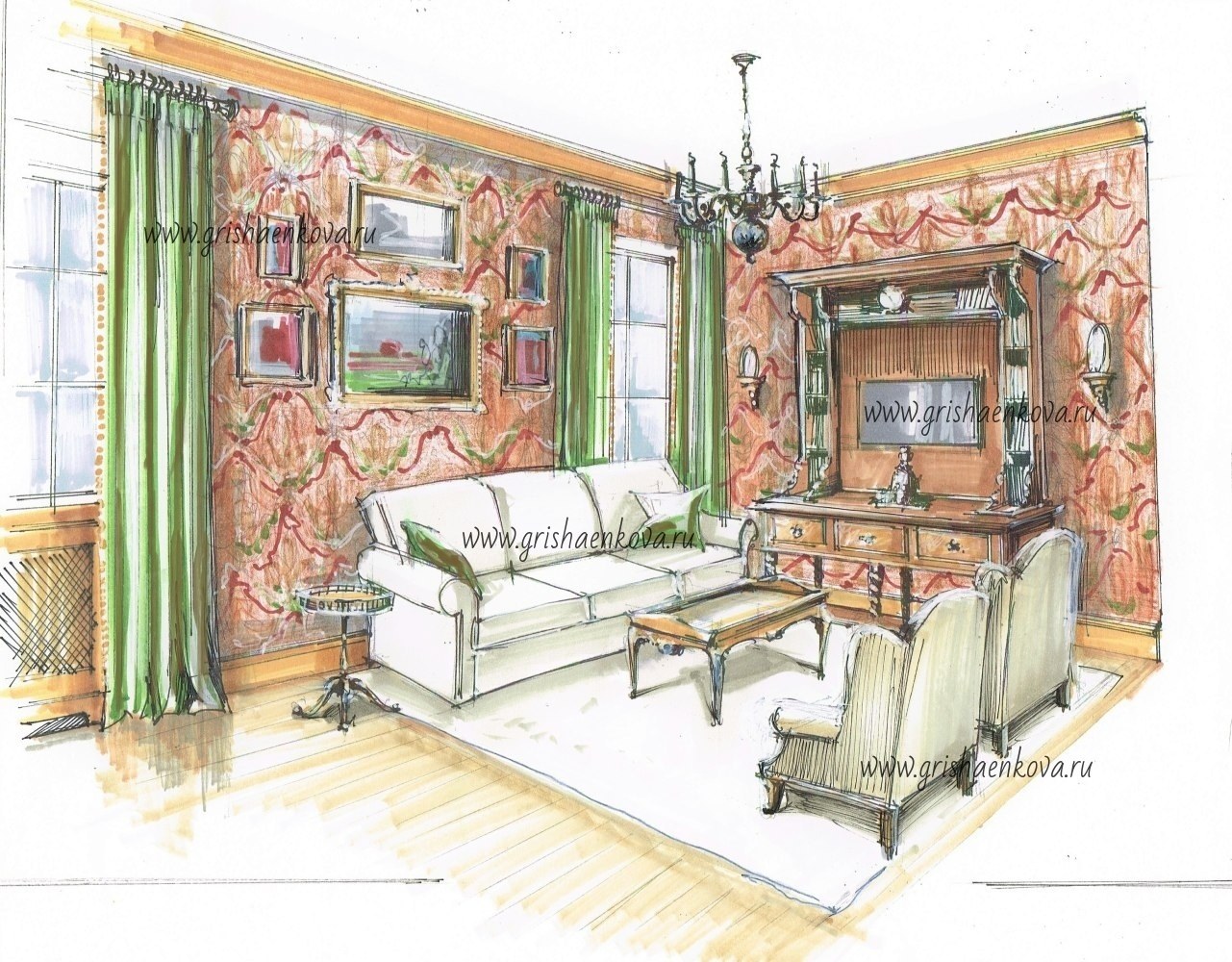 элитный дизайн интерьера загородного дома