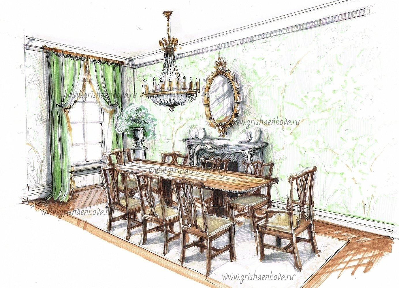 элитный дизайн интерьера коттеджа